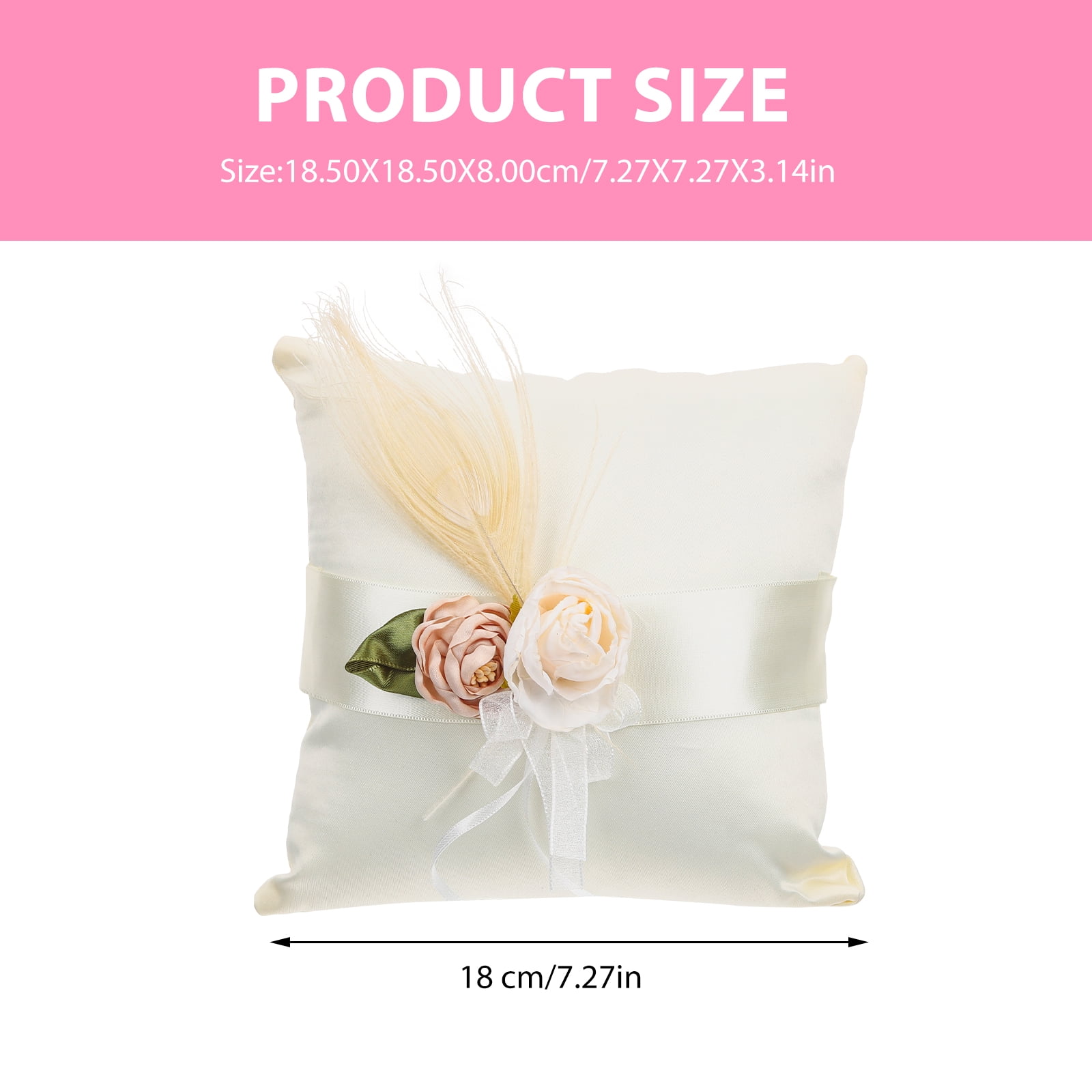 Personalised wedding ring cushion pillow with rings holder box & PEARL ~ |  eBay